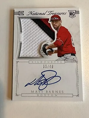 Matt Barnes Auto Patch Rookie Baseball Card /50 • $15