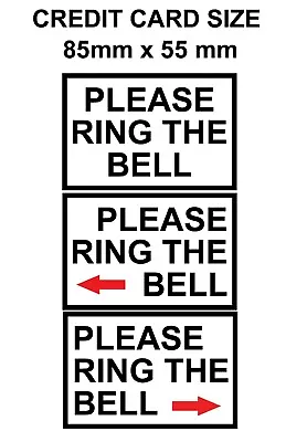 £1.99 • Buy  Please Ring The Bell  Metal Sign Small Credit Card Size Sign Ring The Bell Sign