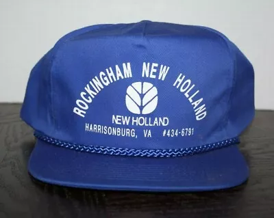 Vintage New Holland Rockingham Virginia Hat Harrisonburg Tractors Farm Blue  • $14.99