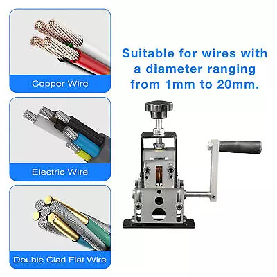 Manual Wire Stripping Machine Cable Stripper Scrap Copper Metal Wire Recycling • £28.99