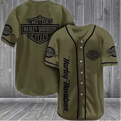 Harley-Davidson Motorcycles Baseball Jersey 3D Print Shirts For Men Women S-5XL • $30.99