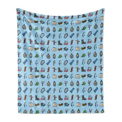 Colorful Soft Flannel Fleece Throw Blanket Camping Equipment Hiking • £30.99