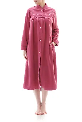 $74.95 • Buy Ladies Givoni Dusty Pink Mid Length Button Dressing Gown Bath Robe (80)