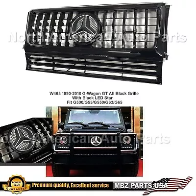 G63 GT Grille G-Wagon AMG All Black Illuminated Star Black LED G500 G550 • $279