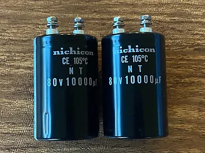 2 New 10000 Uf 80v Nichicon Capacitors For McIntosh MAC1900 MA-6100 EXACT FIT • $100