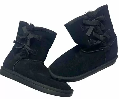 UGG Koolaburra Style 1019372 Black Boots US 5-Side Bows-NEARLY NEW • $25