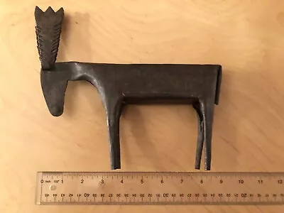 Modern Art Metal Sculpture Of A Moose / Reindeer / Deer Animal Standing 9” Long • $50