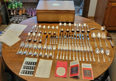 $3499.99 • Buy 1959 Reed & Barton Classic Rose Sterling Flatware 12 Place Setting 82 Piece Set