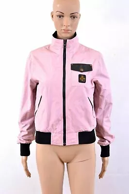 £32.99 • Buy Refrigiwear Dark Pink & Black Nylon Bomber Harrington Jacket XS Vtg 80s Good FAB