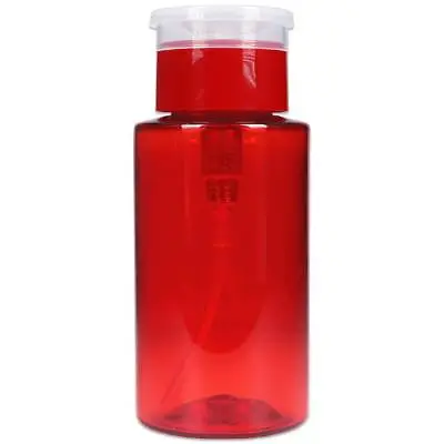PANA 7oz Red Push Down Liquid Press Pumping Bottle Dispenser Nail Polish Remover • $6.99