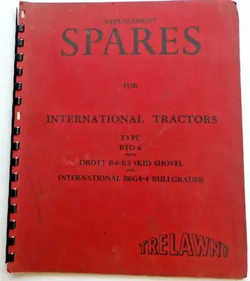 International Tractors Spare Parts Catalogue John Trelawny Ltd 1963 Very Rare • £29.99