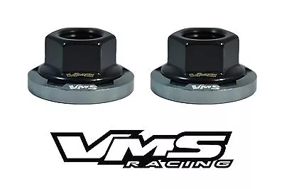 4 Vms Racing Strut Tower Dress Up Gunmetal Washers & Bk Flanged Nuts For Honda • $28.95