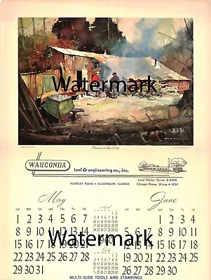 RARE Roy Mason Duck - ONIONS IN THE STEW - Vintage Calendar Art Hunting Print • $49.99