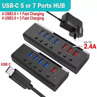 USB 3.1 USB-C Type-C HUB To USB 3.0 Fasting Charging Thunderbolt Powered Adapter • $36.95