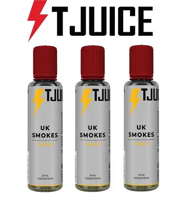 T-Juice Vape E-Liquid 20ml Concentrate Longfill Nicotine Free 0mg UK Tobacco • £6.99