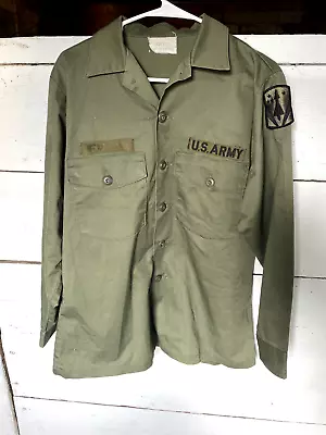 Utility Shirt Vietnam War Era US OG-507 Contract 6024-76 15 1/2 X 33  • $10.50