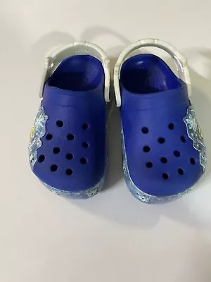 CROCS Disney Frozen Elsa Blue Girls Snowflakes SZ C8 Toddler • $15