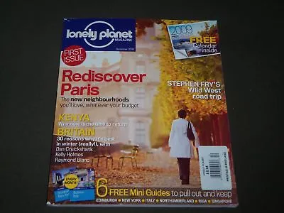 2008 December Lonely Planet Magazine - Premier Issue - Rediscover - O 9681 • £47.49