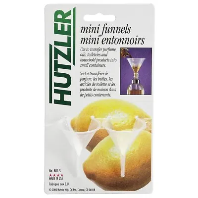 Hutzler Mini Funnels Set Of 2 Plastic BPA Free Stackable Boil Made In USA Clear • $6.95