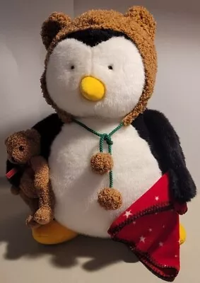 Joeys Friend HUGSY Mummford McFinn Penguin Plush 18  Authentic W/Teddy Bear • $24.95