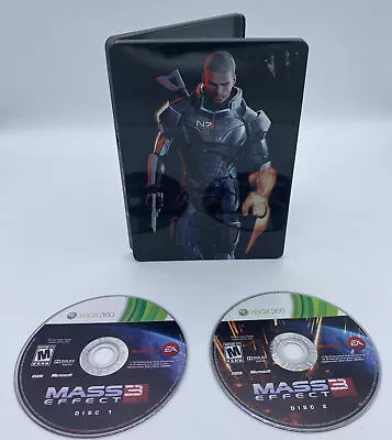 Mass Effect 3 N7 Collector's Edition (Microsoft Xbox 360 2012) Steelbook Discs • $15.95