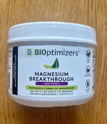 Bioptimizers Magnesium Breakthrough - Fruit Punch 6.7 Oz - 8 Forms Of Magnesium • $38