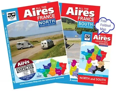 £34 • Buy All The Aires France 2022 4th Editions North And South With Locator Map