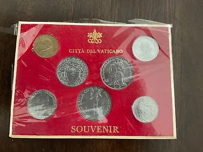 VATICAN CITY 7-COIN MINT SET-original UNCIRCULATED COINS-RARE 1960?1942? • $31