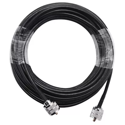 15M UHF Coaxial Cable RG58 Coax Cable PL259 Cable 50 Ohms CB Radio Antenna Cabl • $23.99