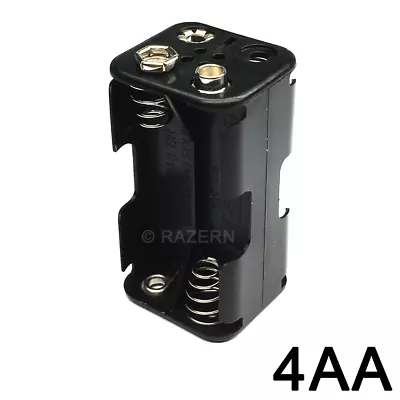 NEW Battery Holder For 4 X AA Cell (6V) With 9 Volt Snap Terminal *USA Seller* • $7.49