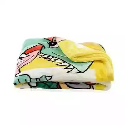 Kids Blanket T Rex Yellow And Green (40 X 50) • $25.99