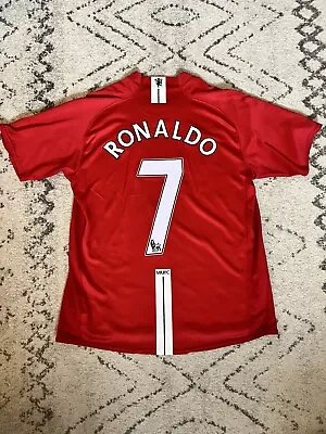 Original Manchester United 2007-08 Ronaldo Home Jersey Size Large • $199