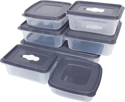 Plastic Food Containers With Lids Takeaway Microwave Freezer Safe Storage 7Boxes • £9.49