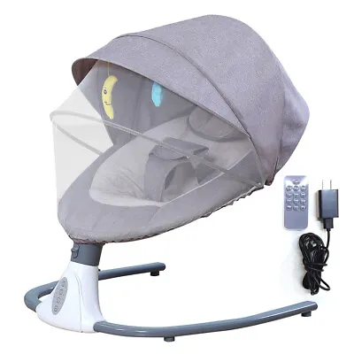 Bluetooth Electric Baby Swing Infant Cradle Bouncer Rocker Chair-Soft Music Toy • £69.99