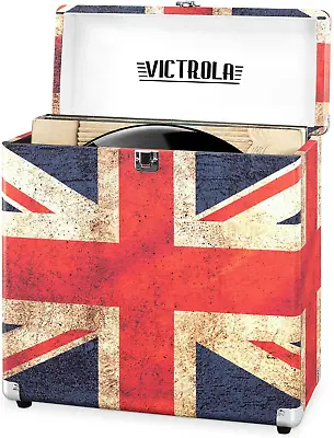 Victrola Vintage Vinyl Record Storage And Carrying Case UK Flag • $72.99