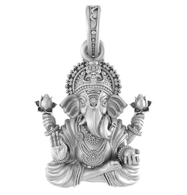 Sterling Silver (92.5% Purity) God Ganesh Pendant For Men & Women • $26.89
