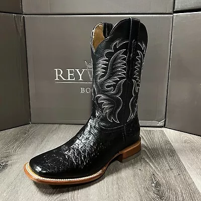 Men's Rodeo Cowboy Alligator Neck Print Western Square Toe Boots Mexico Product • $119.99