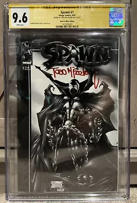 Spawn #1 CGC 9.6 SS Signed Todd McFarlane Black And White Variant • $975