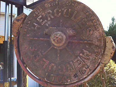 CLASSIC VINTAGE 1 Ton CHISOLM MOORE HERCULES MANUAL CHAIN HOIST • $185