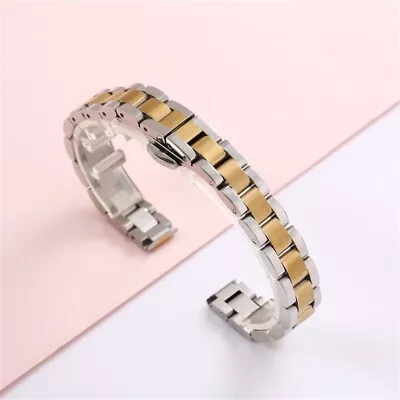 Womens Solid Stainless Steel Watch Band Strap Wrist Bracelet 10 12 14 16 18 22mm • $10.95