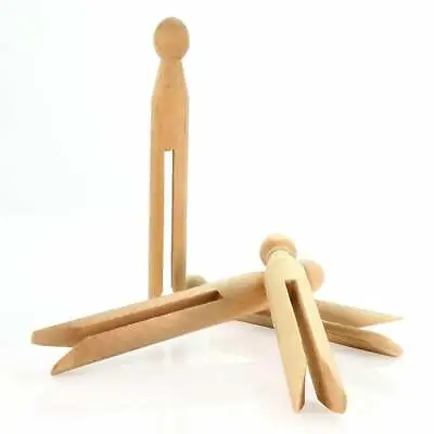 £3.90 • Buy Pack Of 24 High Quality Wooden Dolly Pegs Clothes Line Washing