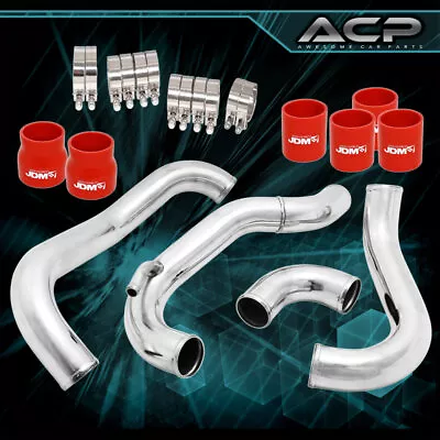 Front Mount Aluminum Intercooler Piping Kit Red For 89-94 240SX 180SX CA18DET • $65.99