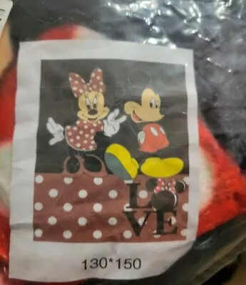 Mickey And Minnie Mouse Fleece Soft Throw Cozy Lightweight Blanket 50x40” New • $30