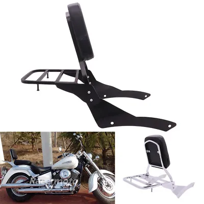 Backrest Sissy Bar Luggage Rack For Yamaha V-Star XVS400 XVS650 Classic 98-13 • $163.99