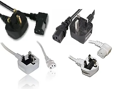 £6.65 • Buy Select Metre Meter Iec C13 Mains Power Cable Monitor Pc Kettle Lead Uk Pin Plug