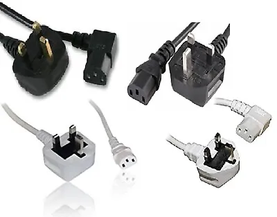 Select Metre Meter Iec C13 Mains Power Cable Monitor Pc Kettle Lead Uk Pin Plug • £6.75