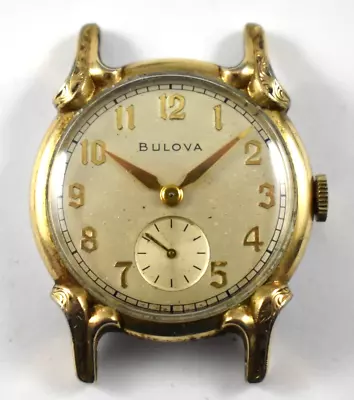 Vintage 1951 L1 Bulova Fancy Case Manual Wind 17J 10BM Wrist Watch Runs Lot.rd • $89.99