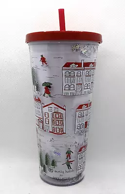 Molly Hatch For Steel Mill Cold Cup Tumbler Winter Scene Holiday Toile Thermal • $14.62