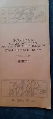 Scotland Glasgow Oban And The Southern Islands Sheet 4 RAF Map 1934 • £20