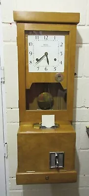 £320 • Buy Vintage National Time Recorder Clock, Fully Working And Stamps The Correct Time